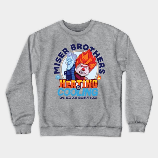 Miser Brothers Heating & Cooling Crewneck Sweatshirt by MindsparkCreative